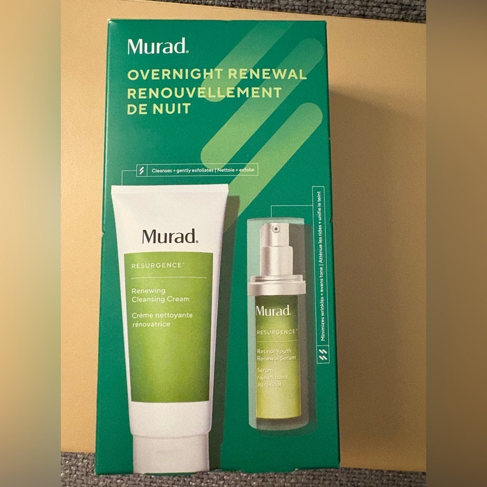 BNIB Murad Resurgence Overnight Renewal Set – Full-Size Serum & Jumbo Cleanser